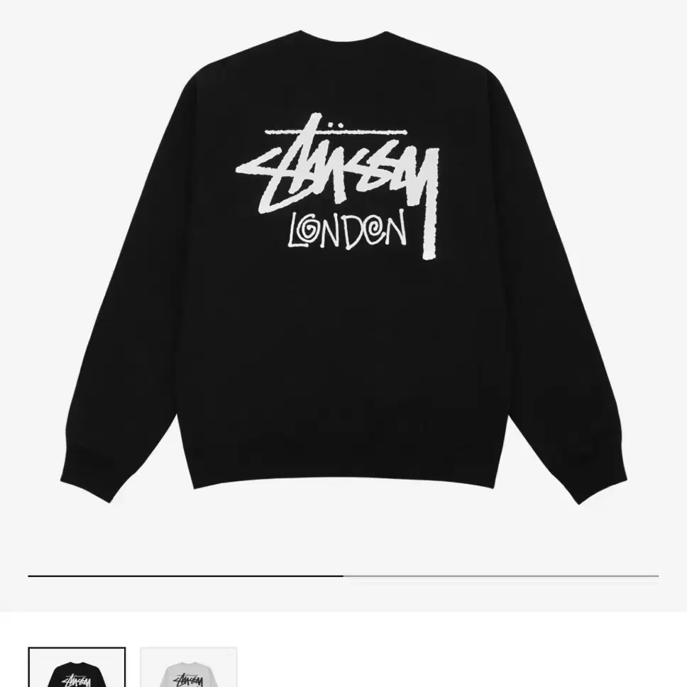 스투시 stussy 런던 맨투맨 블랙 크루넥 스웨트셔츠 L