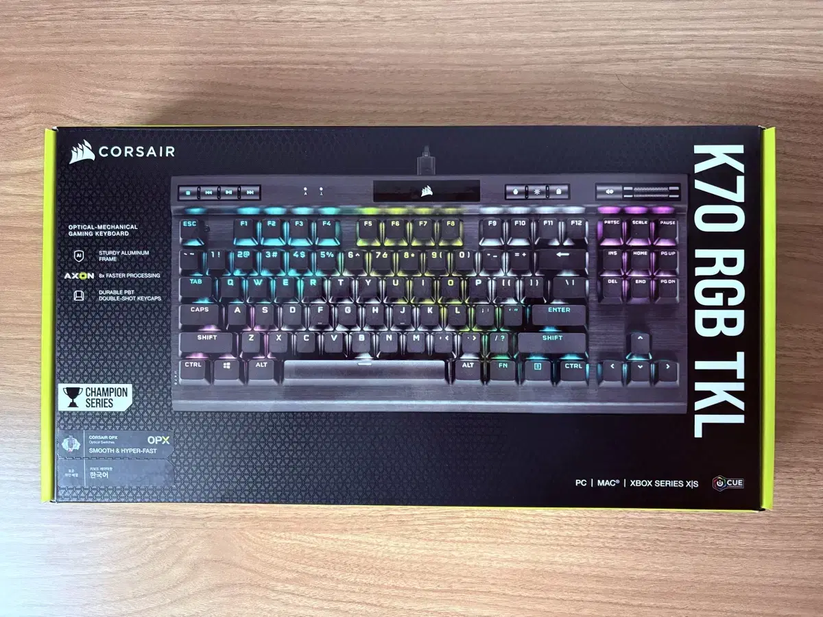 커세어 K70 RGB TKL OPX 광적축