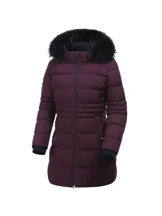 New product/Wide-angle Women's patterned mid-length down jacket/Wine color/85/90