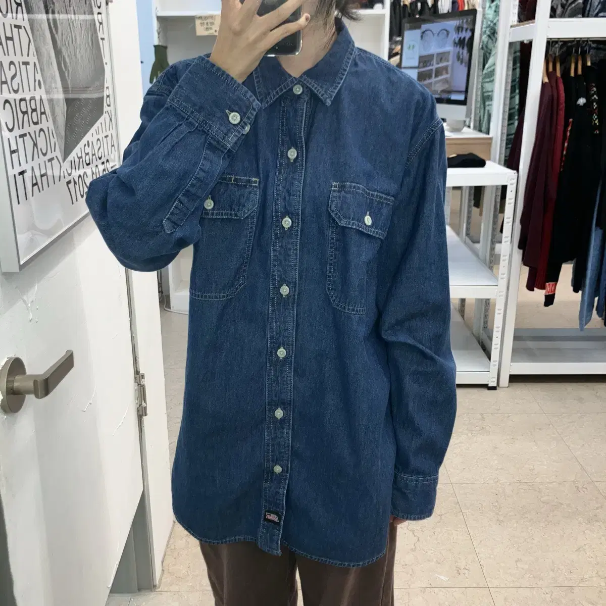 (M) Dickies 디키즈 데님 셔츠