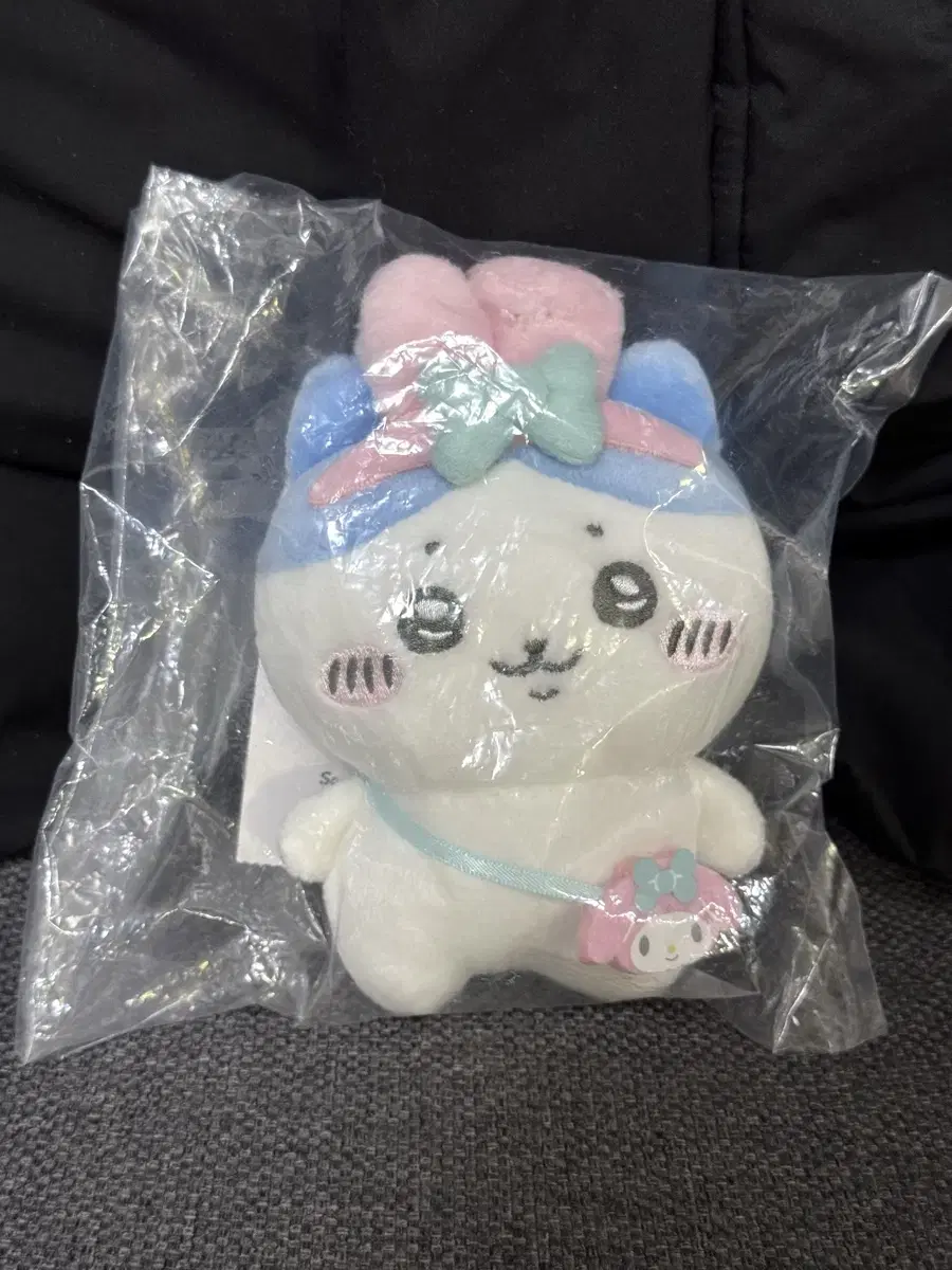 Chiikawa Sanrio Collaboration Hachiware My Melody Mascot doll keyring Sell