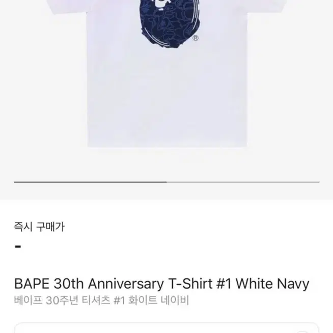 베이프 30주년 블루 반팔티