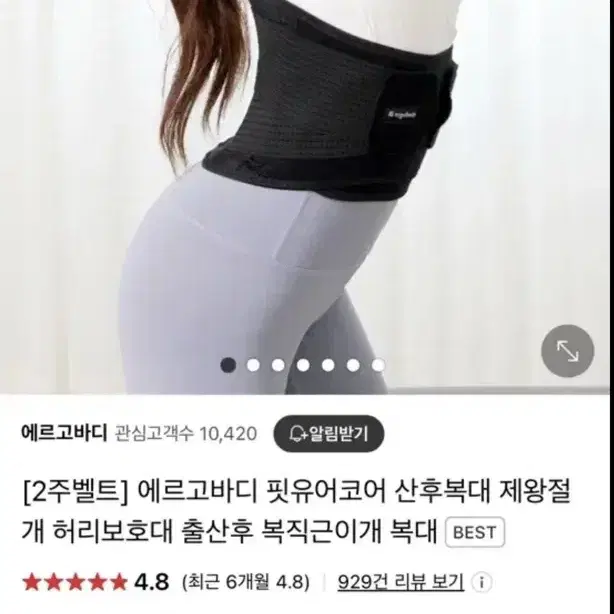 에르고바디 핏유어코어 복대 M