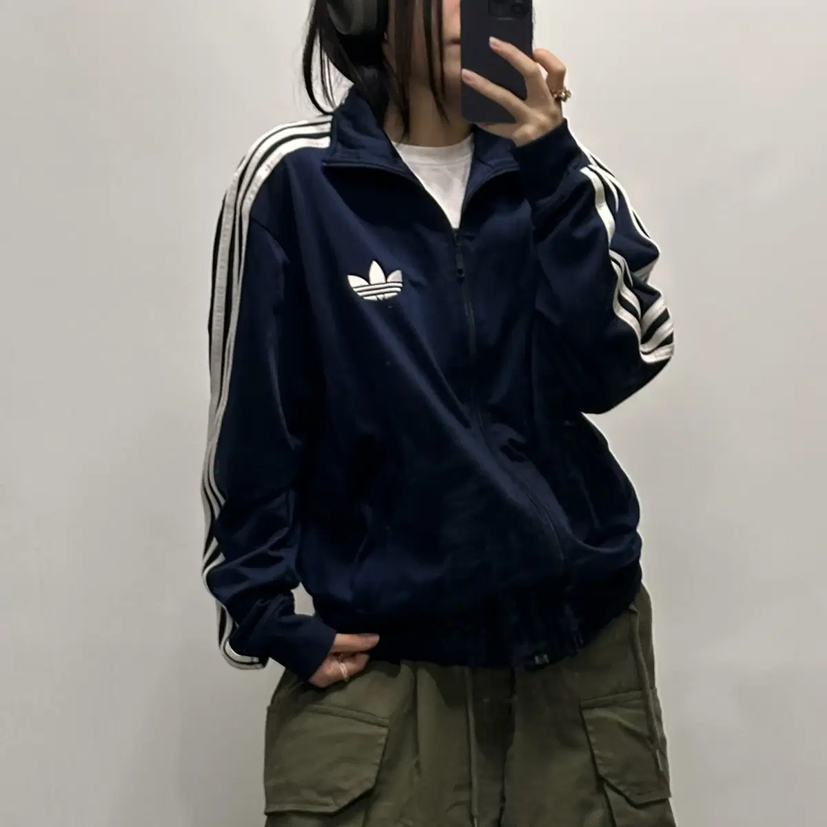 Adidas Firebird Track Top Jersey Navy 100 [011405]