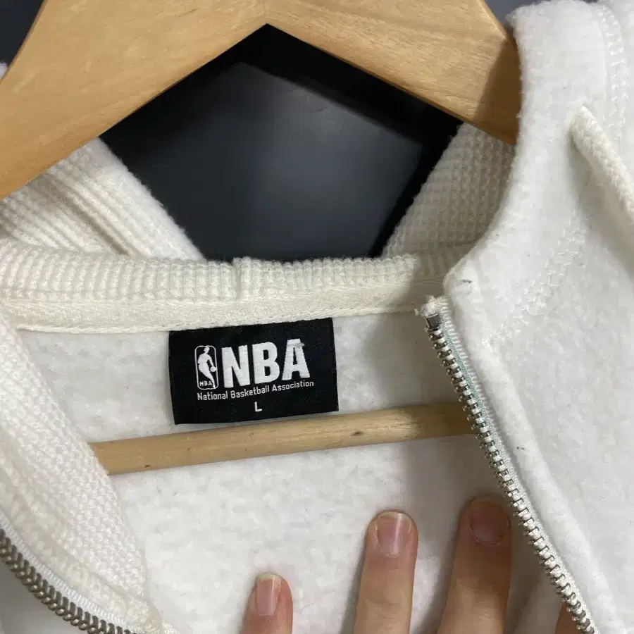 [L] NBA 골든 스테이트 반집업 후리스 후드티