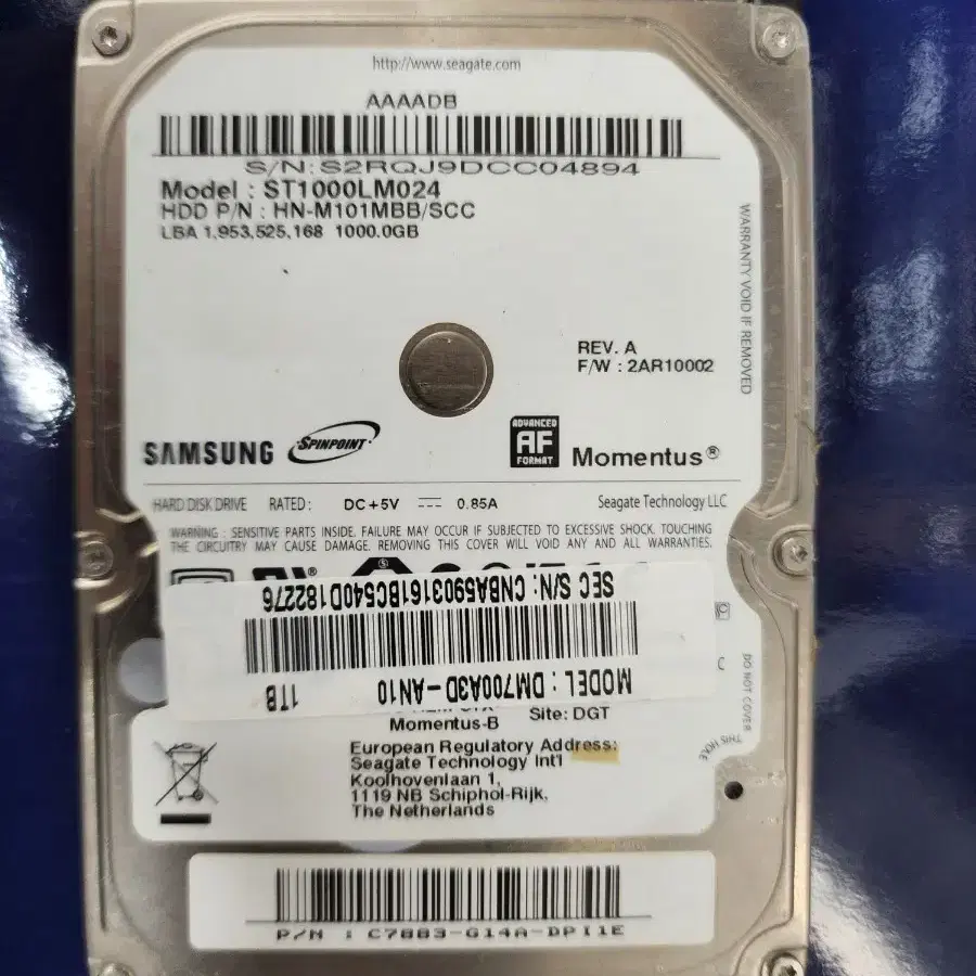 2.5인치 노트북 HDD 1.0Tb