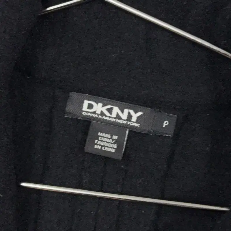 DKNY 블랙 버튼 울 코트 자켓 F