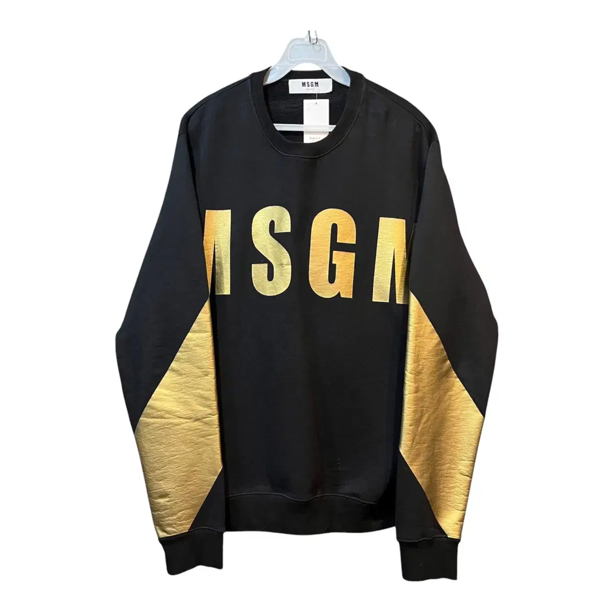 [L] MSGM 배색 빅로고 맨투맨