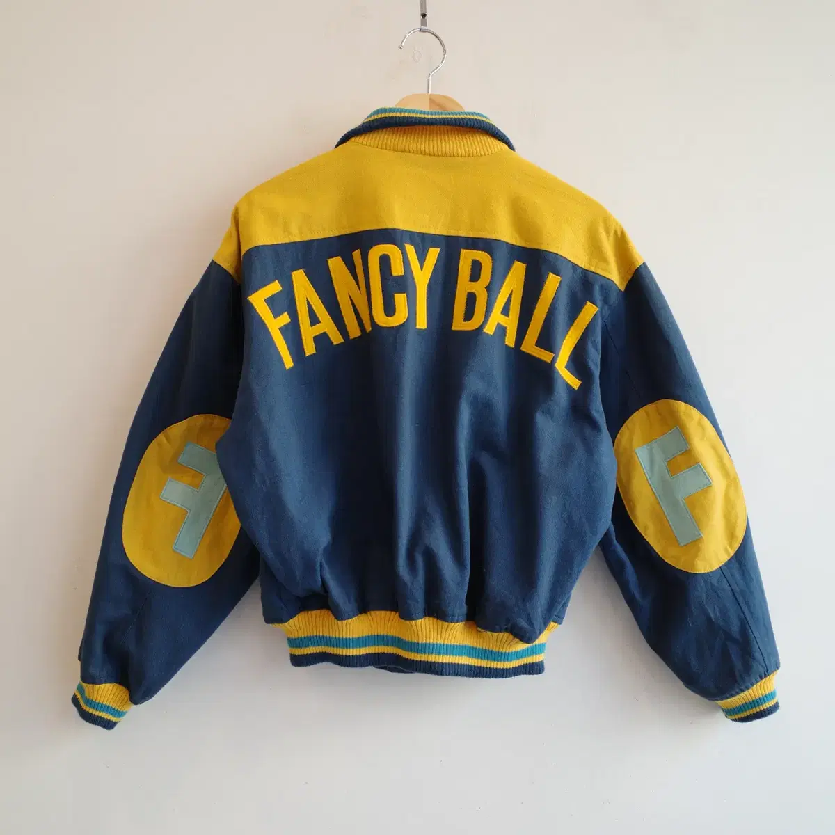 90s Vintage Fancy Ball Baseball 바시티 자켓