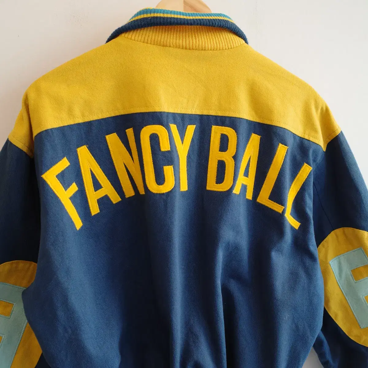 90s Vintage Fancy Ball Baseball 바시티 자켓