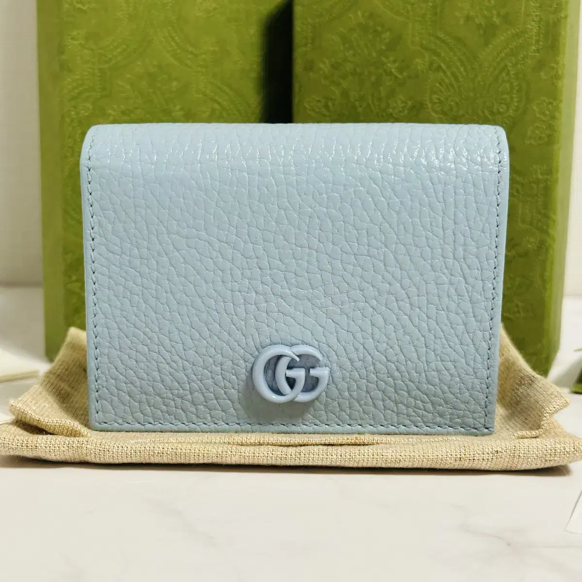 [Full Composition] Gucci GG Marmont Sky Blue Wallet