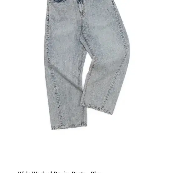 Yiyae팬츠 Wide Washed Denim Pants_Blue S