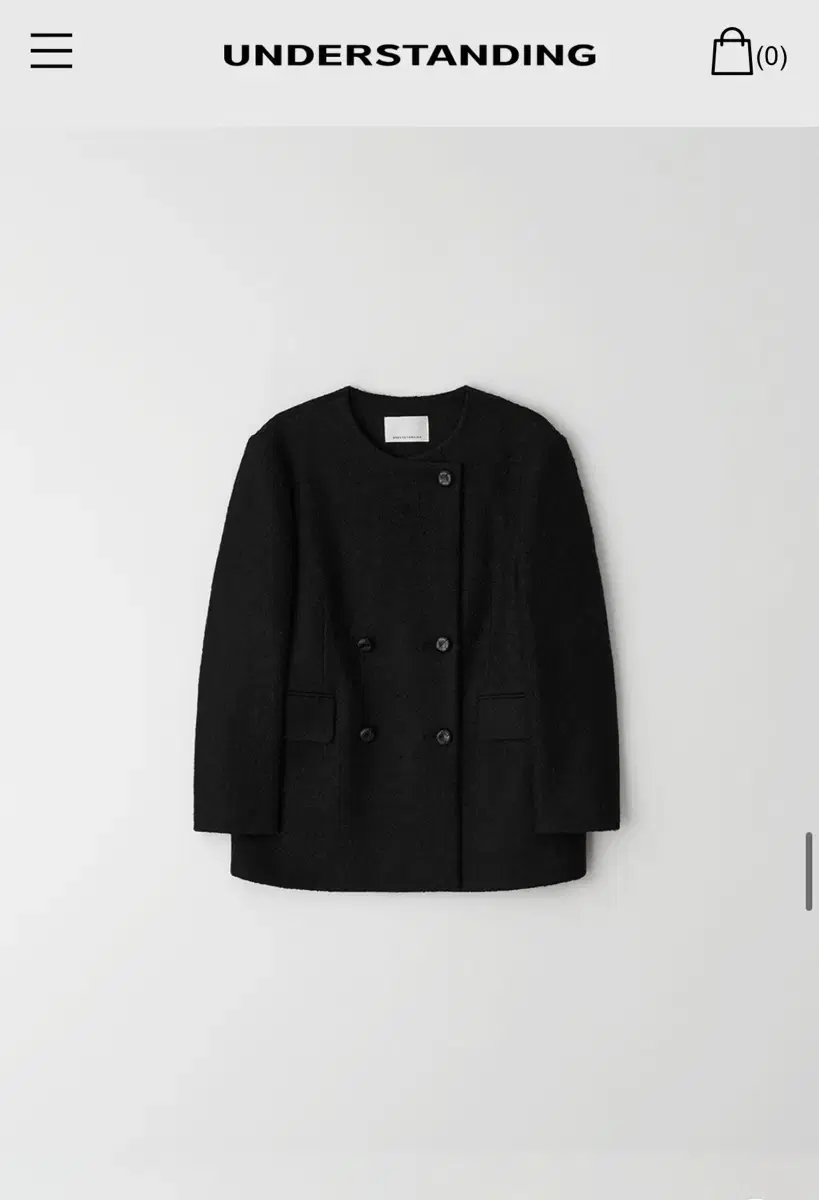 언더스탠딩 에디션 Round half coat (black)