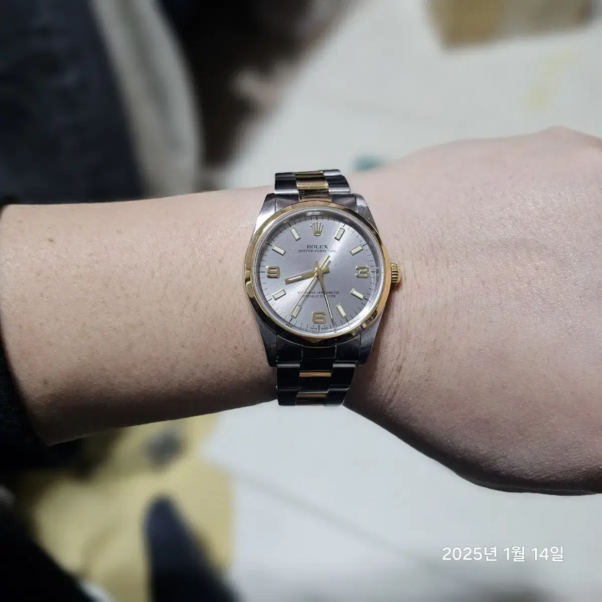 롤렉스 op 34mm 14203 콤비