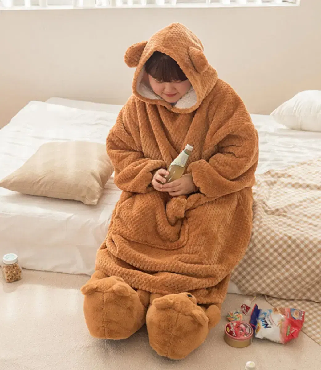 Homebody Bear Big Hood Blanket