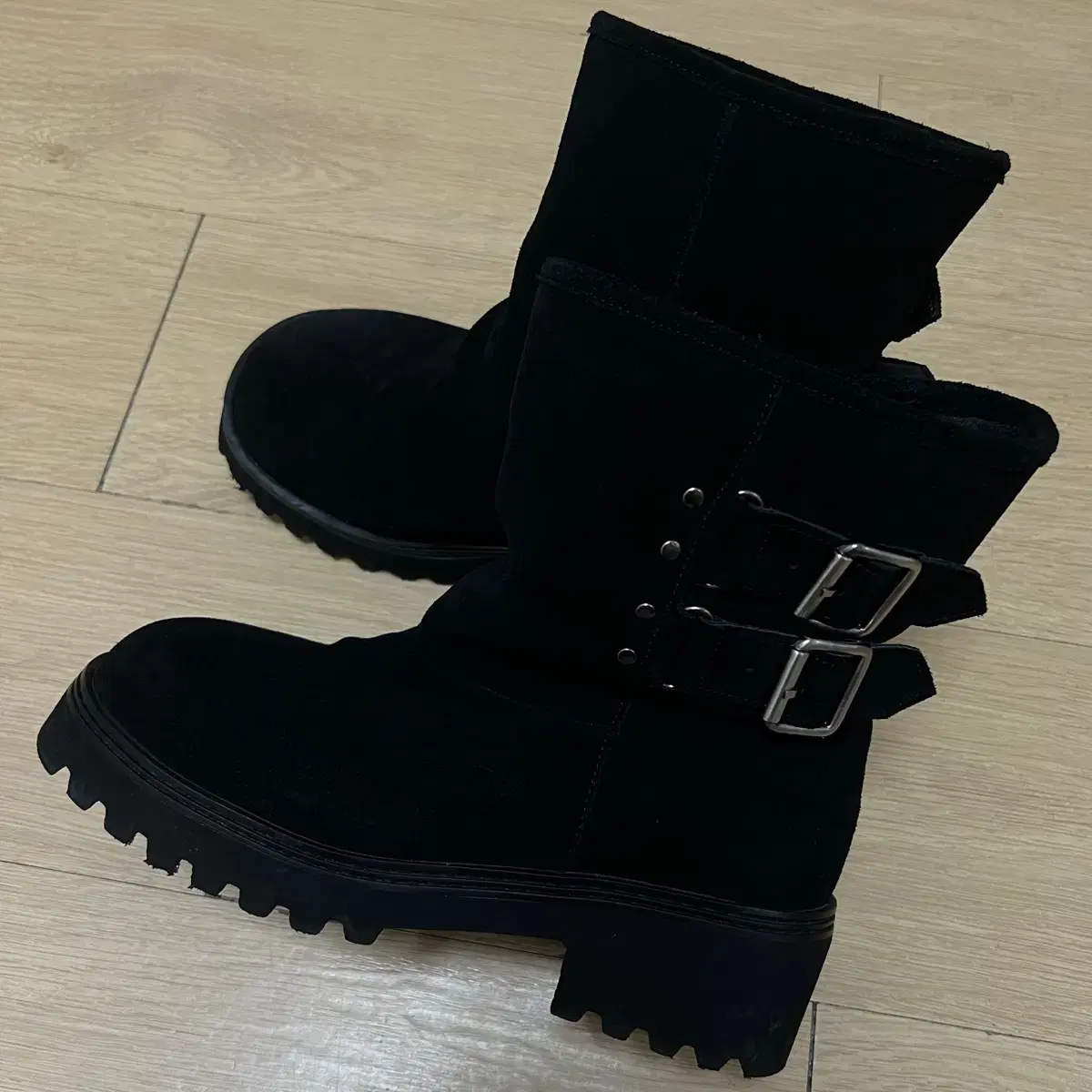 DIENET TEDDY BEAR BUCKLE BOOTS