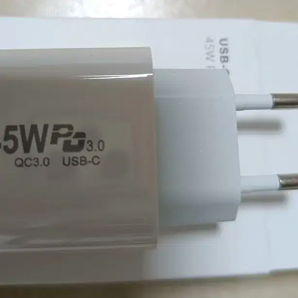 (새상품) 45W 고속 충전기 USB-C 듀얼 포트 어댑터