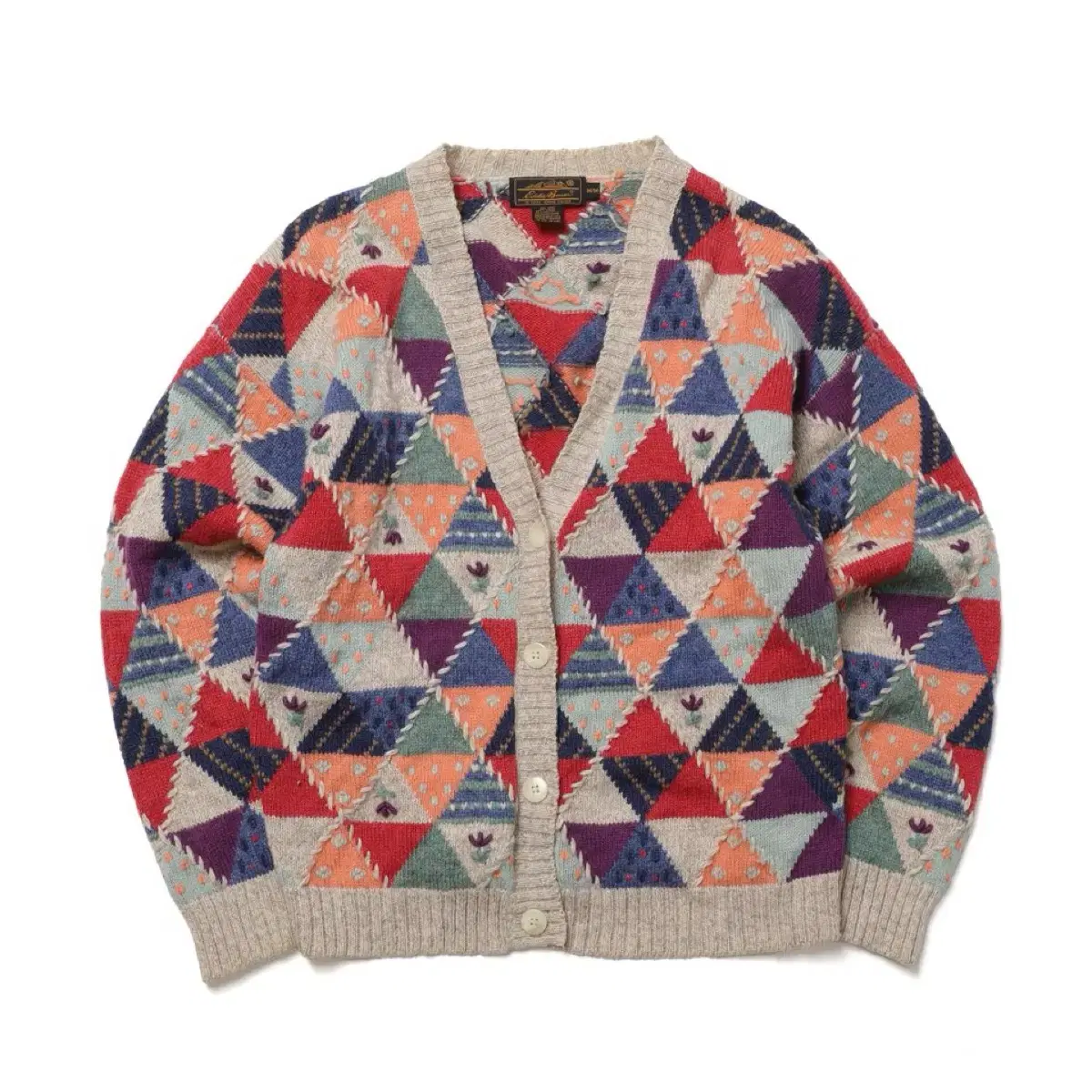 Eddie Bauer Pattern Wool Cardigan