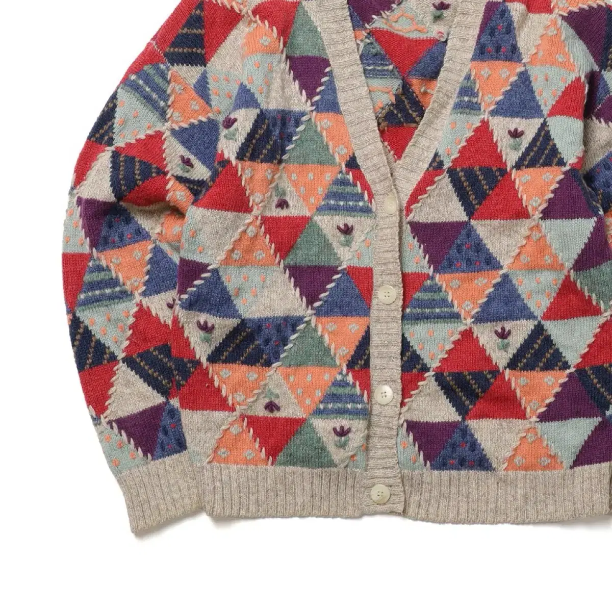 Eddie Bauer Pattern Wool Cardigan