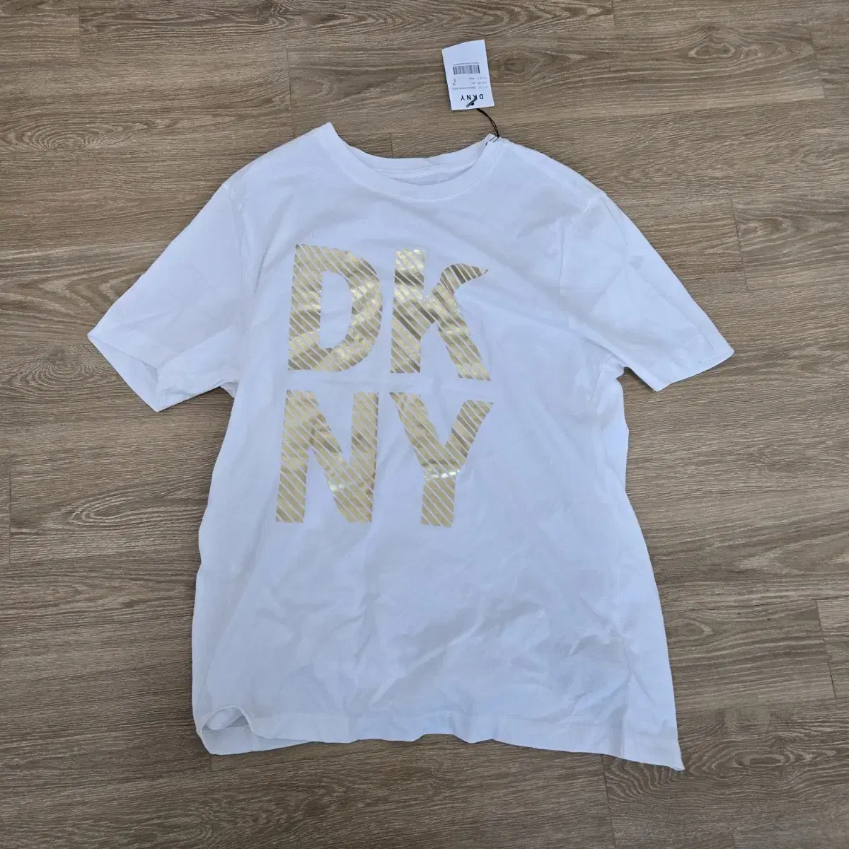 미사용품 DKNY 면스판 티 100