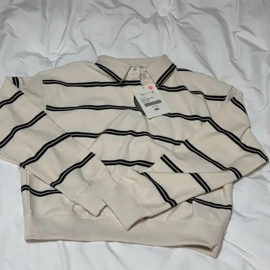 틸아이다이 Double stripe collar MTM_Ivory