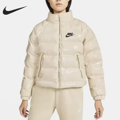 NIKE 나이키 우먼스 유광 숏 패딩 S