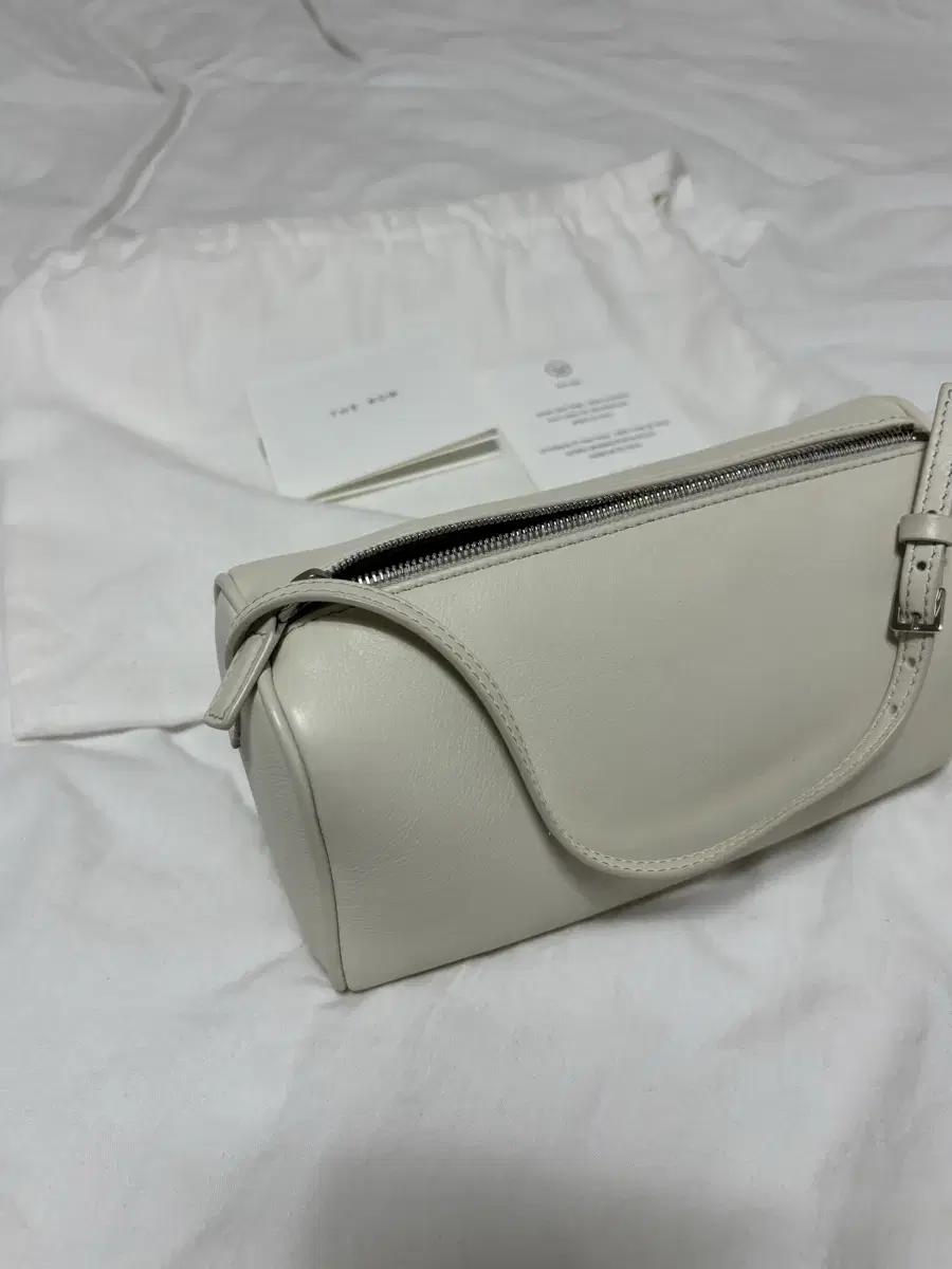 The Row 90s Baguette Bag Nine-T Bag Ivory