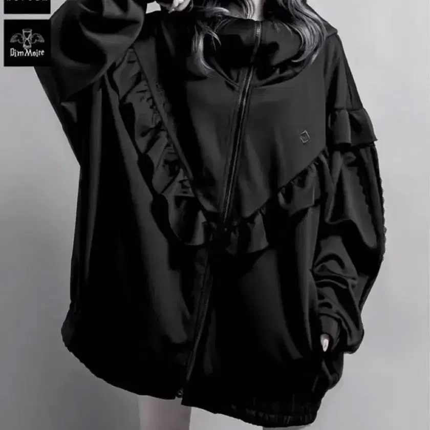【レア❣️】REFLEM ボリュームネックライン 切り替え ジャージ パーカー 黒 CIVARIZE - レフレム ボリュームネックライン 切り替えジャージ