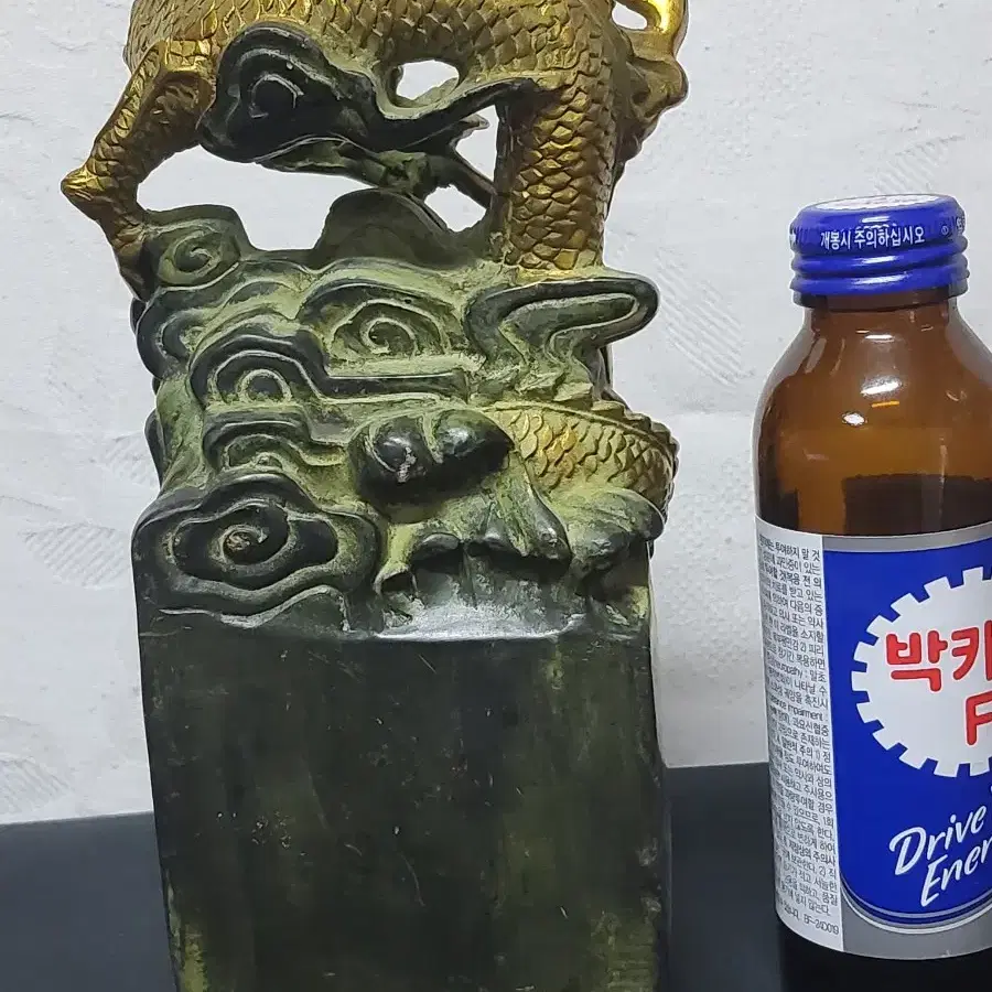 청대 청동금체 용문 옥쇄   높이 20cm 판매자 추천