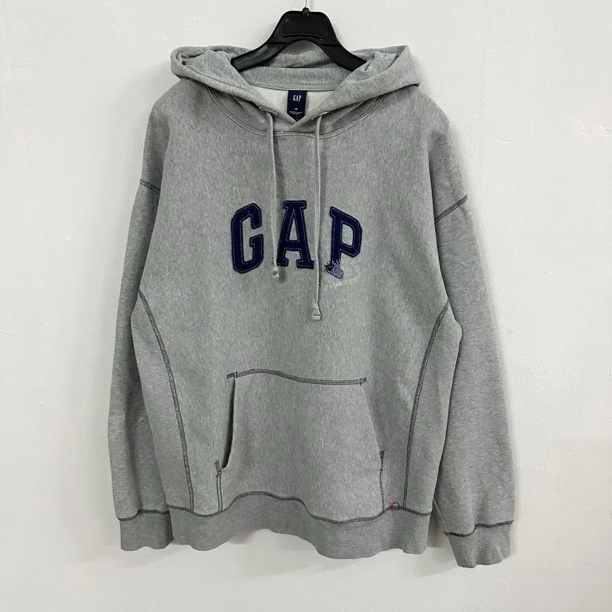 (L) GAP 갭 그레이 스티치 후드티