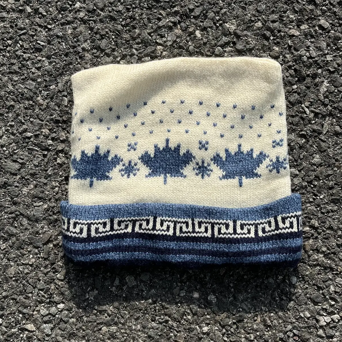 Winter square knit Beanie