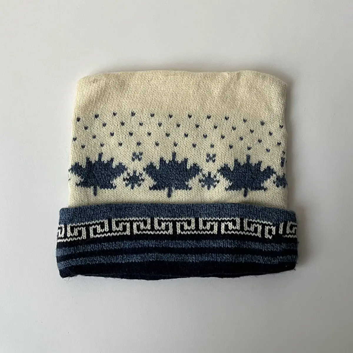 Winter square knit Beanie