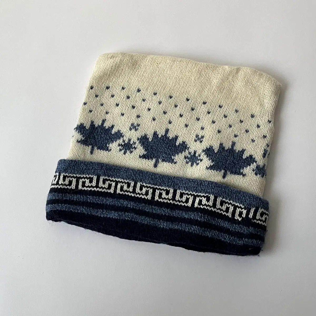 Winter square knit Beanie