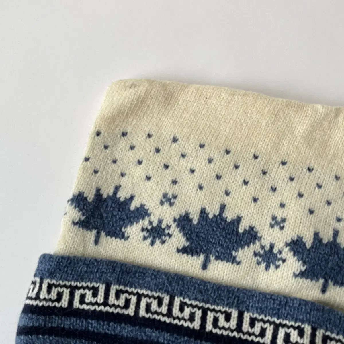 Winter square knit Beanie