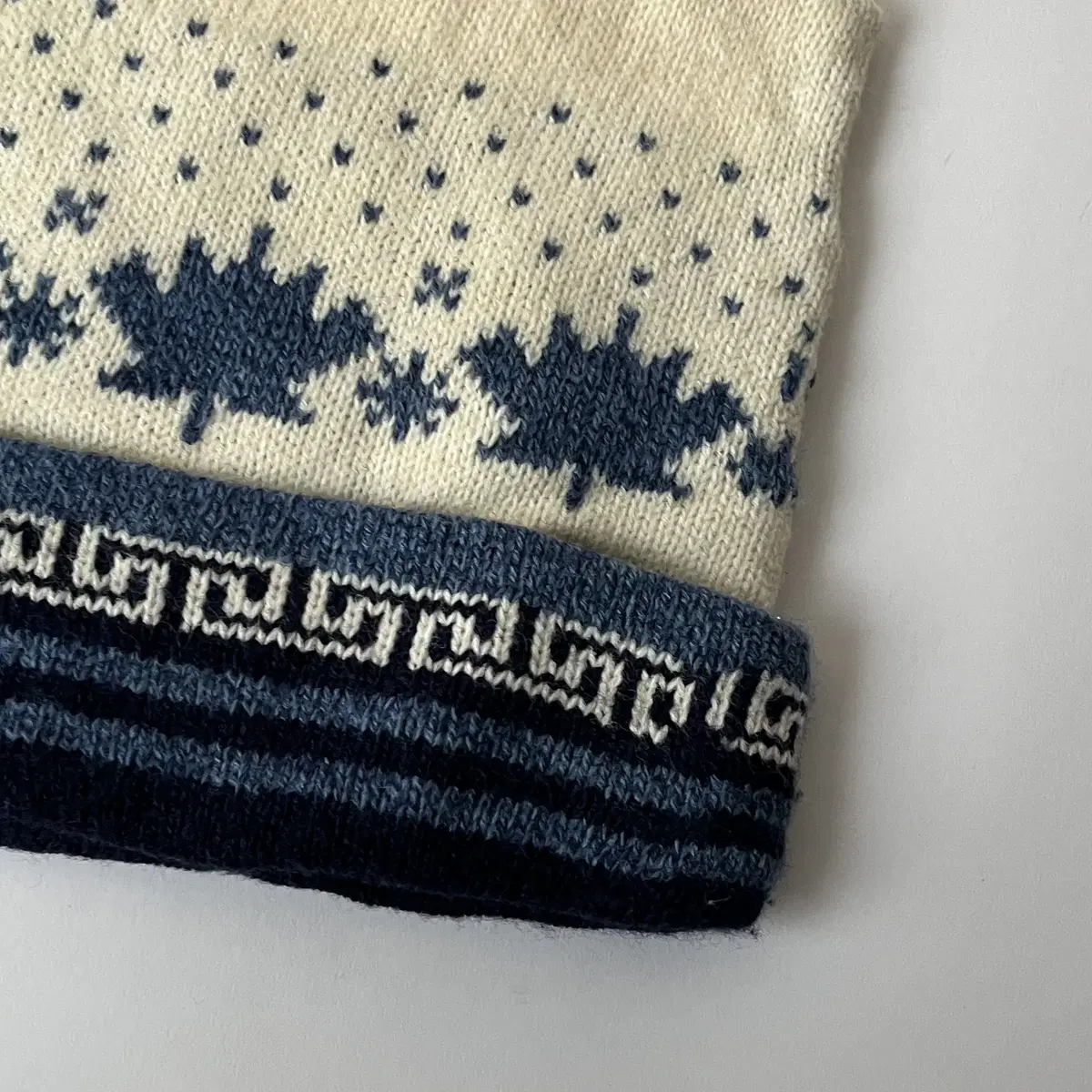 Winter square knit Beanie