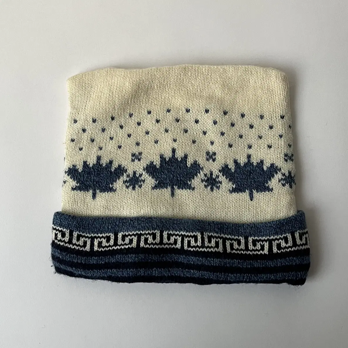 Winter square knit Beanie