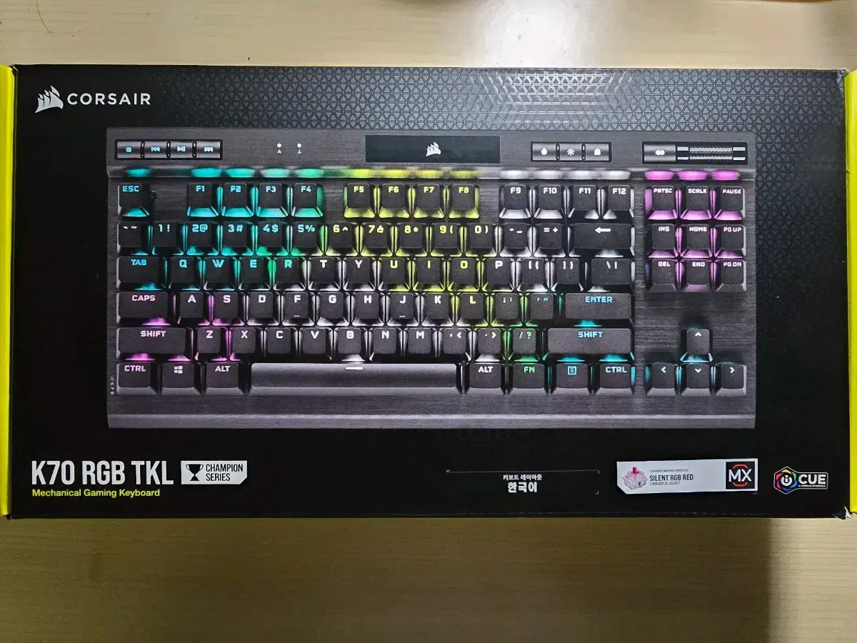 커세어 K70 RGB TKL 챔피언시리즈 저소음적축