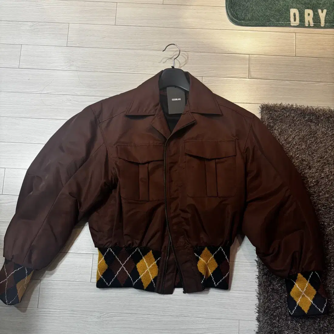 에곤랩 egonlab 아가일 봄버 ARGYLE BOMBER 라지