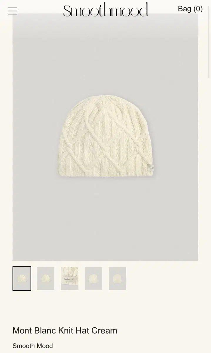 스무드무드 Mont Blanc Knit Hat Cream 비니 크림