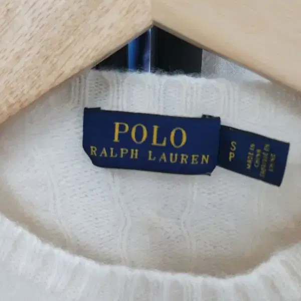 RALPH LAUREN 랄프로렌 크림 니트 공용 S P A199