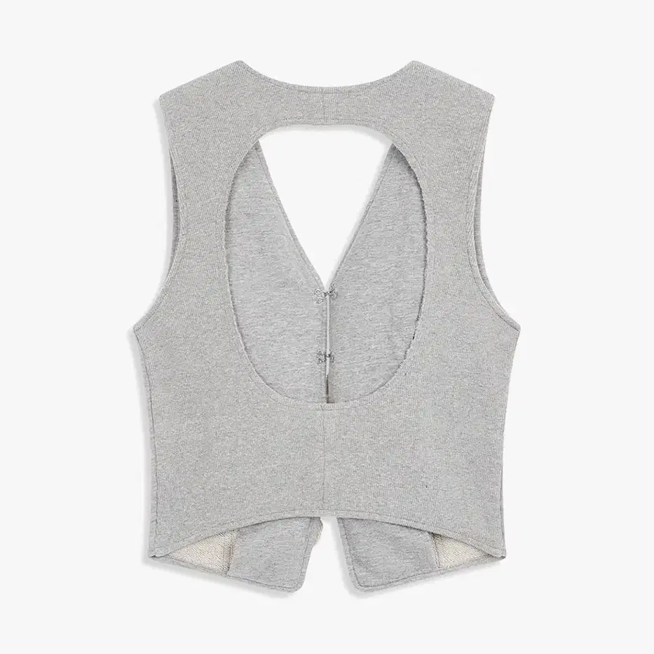 오픈와이와이 OPEN YY Jersey Frill Vest - Gray