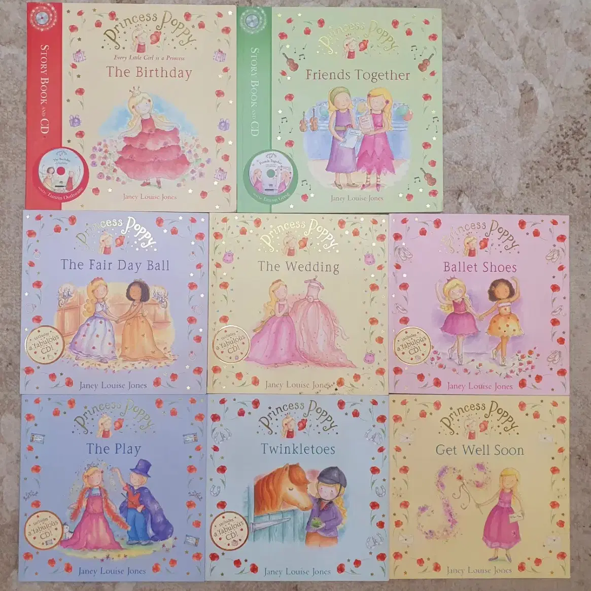 정품 프린세스포피 princess poppy 리더스북 8권 CD 7개