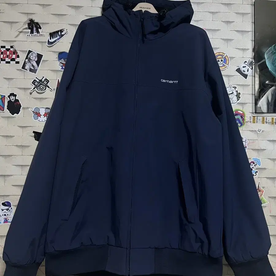 칼하트윕 HOODED SAIL JACKET  BLUE/WHITE  xxl