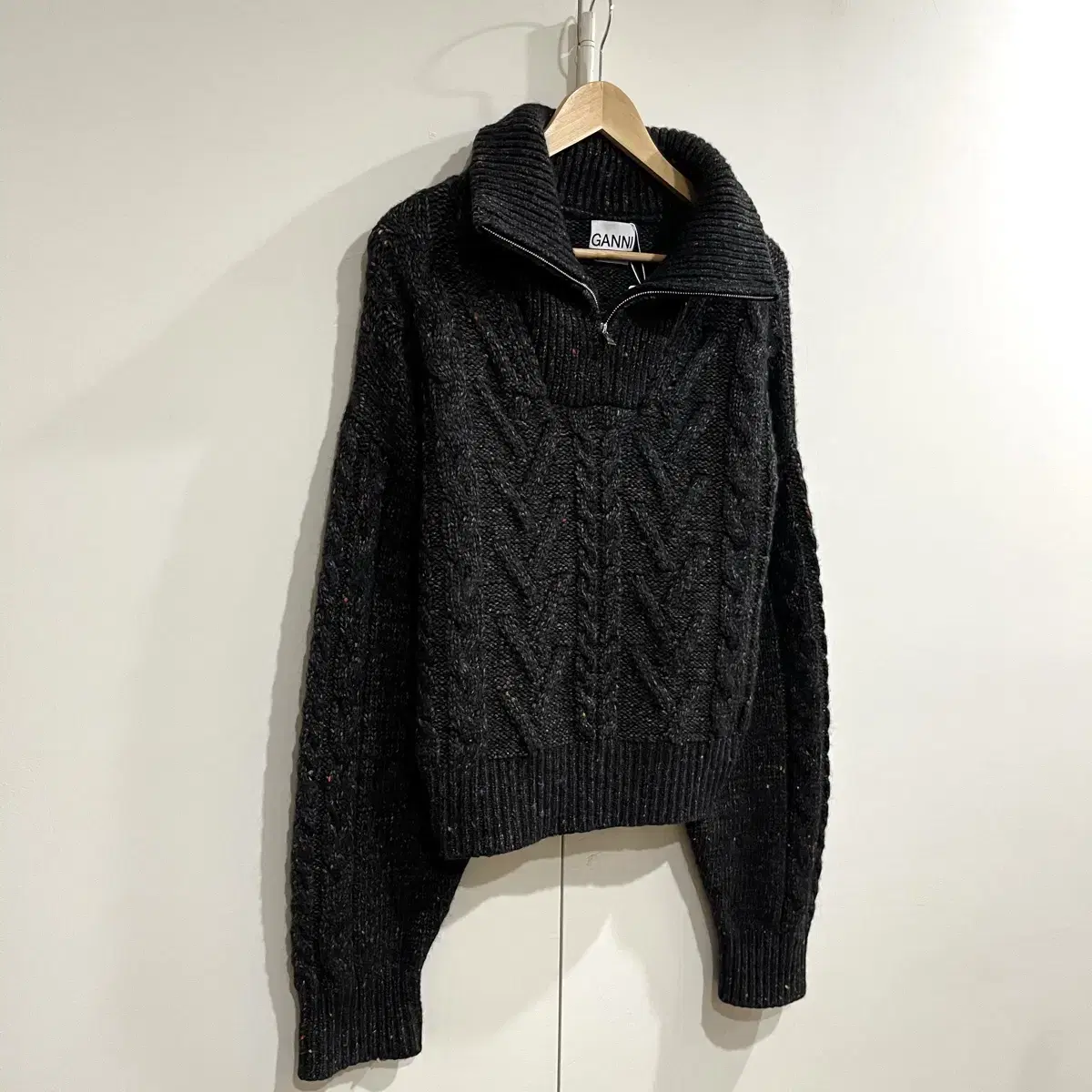 GANNI half zip-up Sweater