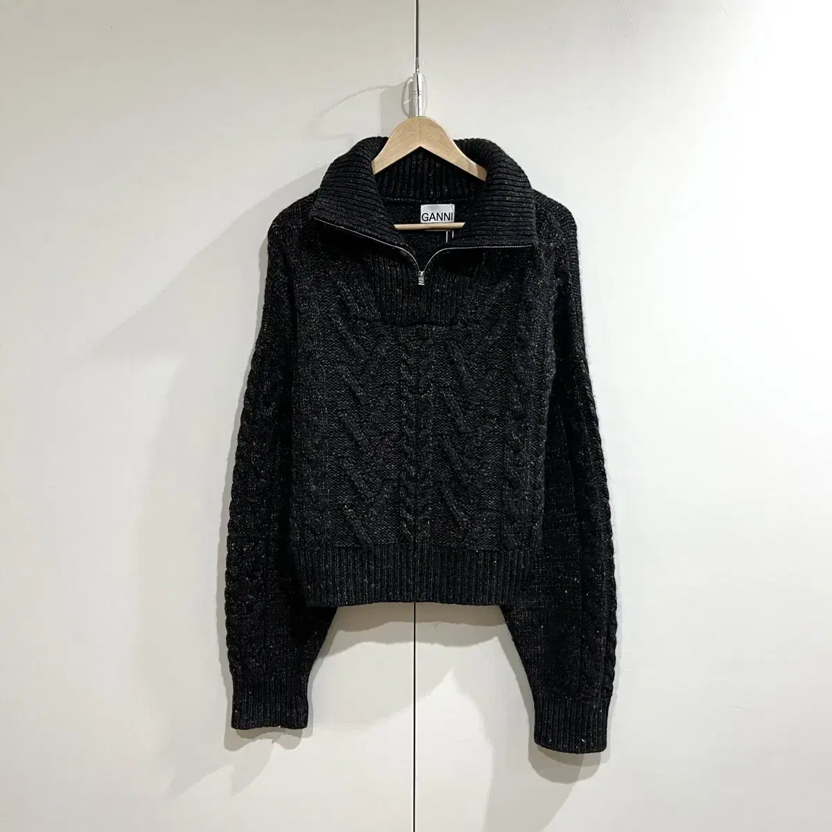 GANNI half zip-up Sweater