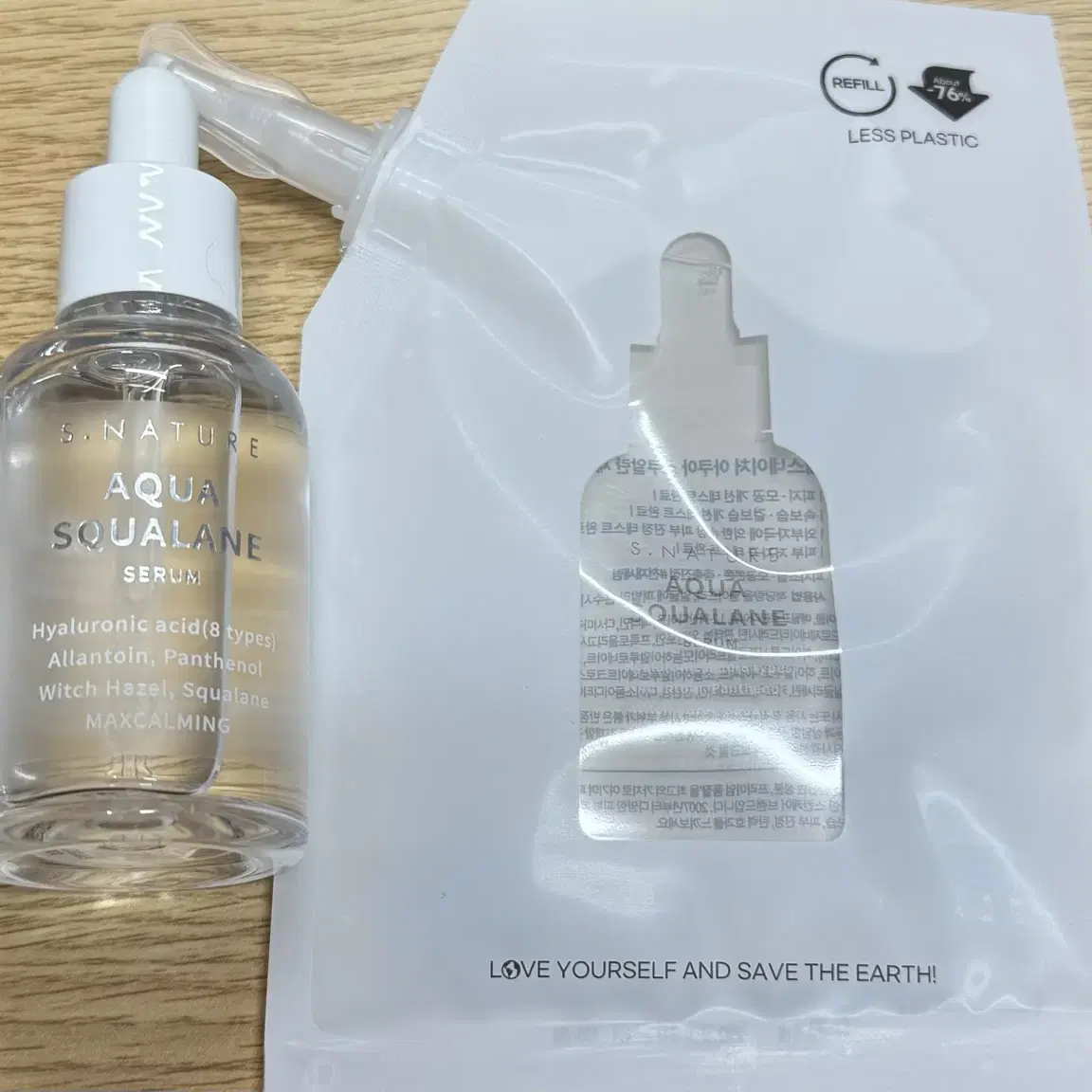 에스네이처 아쿠아 스쿠알란 세럼 50ml + 리필팩 50ml