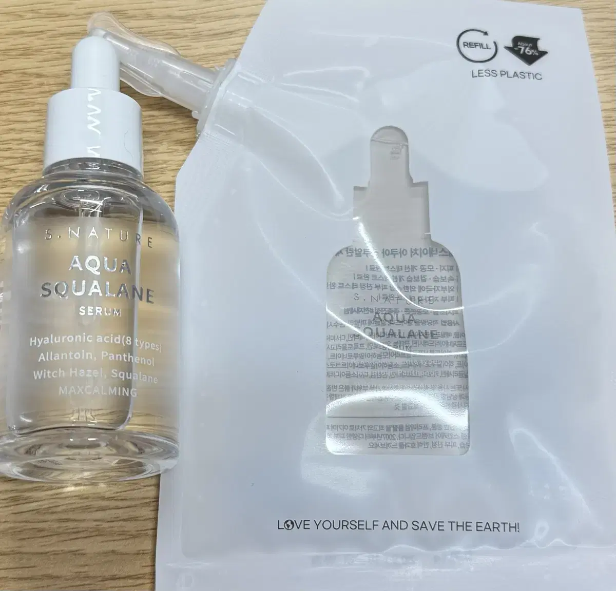 에스네이처 아쿠아 스쿠알란 세럼 50ml + 리필팩 50ml