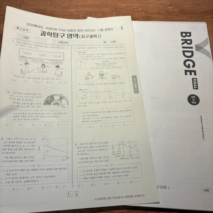 시대인재 지구과학1 하반기서바컨 파이널브릿지전국