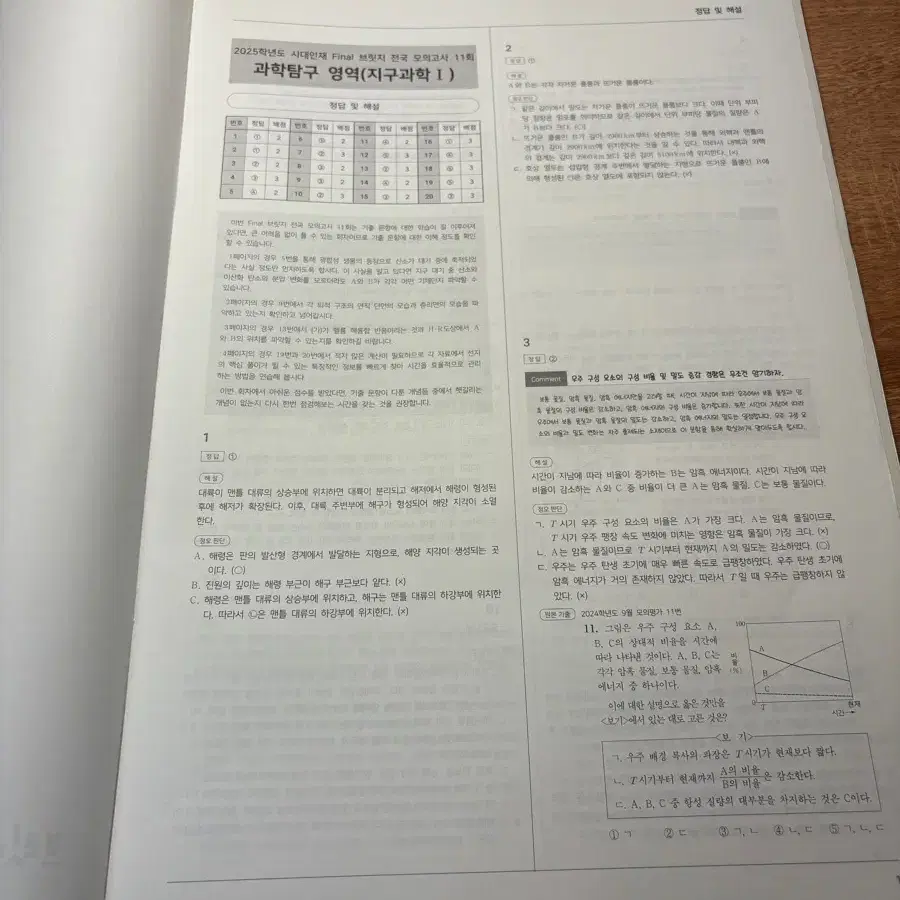 시대인재 지구과학1 하반기서바컨 파이널브릿지전국