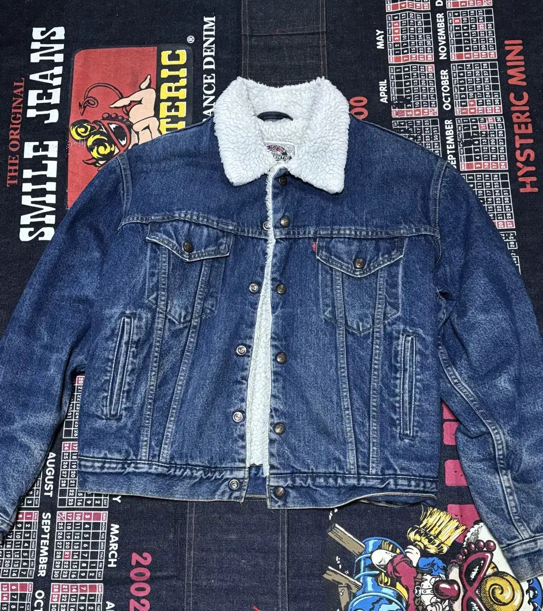 90s Levi's Vintage Sherpa Denim Jacket Fleece Blue Jacket